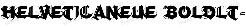 helveticaneue boldlt字体转换